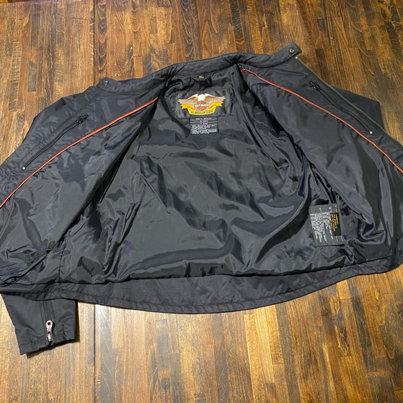 Harley Davidson Womens Jacket RN 103819 CA 03402 Womens Size XL- Black/Orange - Picture 7 of 14